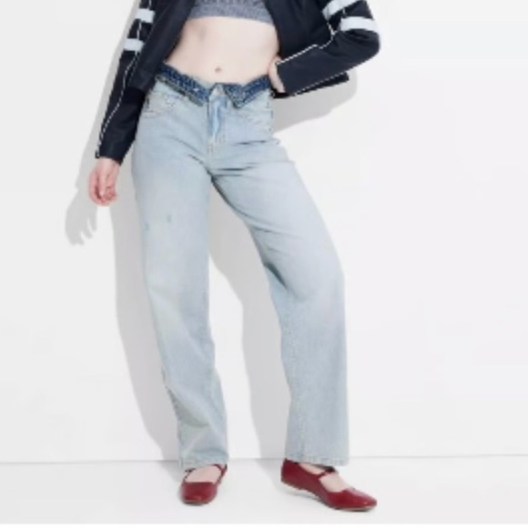 NWT Wild Fable Mid-Rise 90’s Relaxed Straight Jean Size 6 - Picture 1 of 16